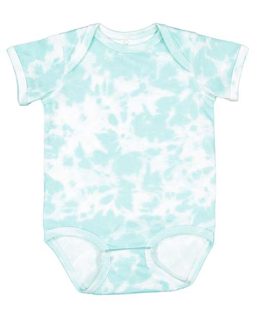 Rabbit Skins 4424 Infant Fine Jersey Bodysuit - Island Tie Dye - front