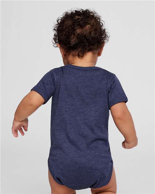Rabbit Skins 4424 Infant Fine Jersey Bodysuit - Vintage True Navy - model back