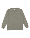 LAT 6935 Unisex Vintage Wash Crewneck Sweatshirt - Weathered Military Green - front