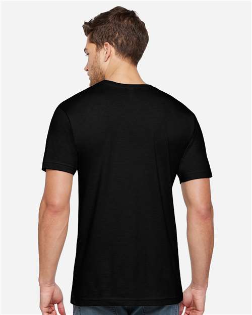 LAT 6901ECO Unisex Eco Jersey Tee - Black - model back