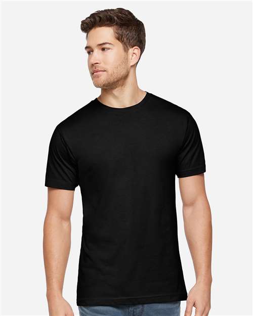 LAT 6901ECO Unisex Eco Jersey Tee - Black - model front