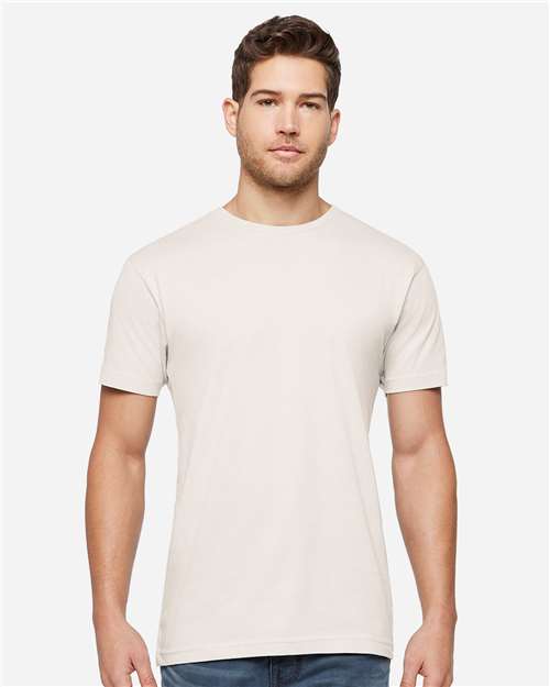 LAT 6901ECO Unisex Eco Jersey Tee - Eggshell - model front