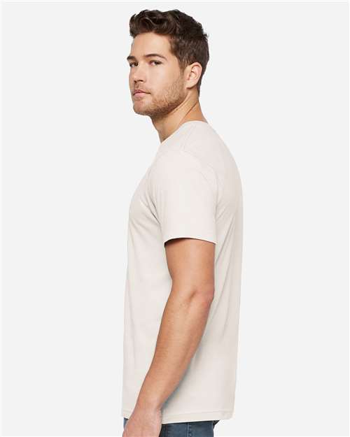 LAT 6901ECO Unisex Eco Jersey Tee - Eggshell - model side