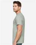 LAT 6901ECO Unisex Eco Jersey Tee - Eucalyptus - model side