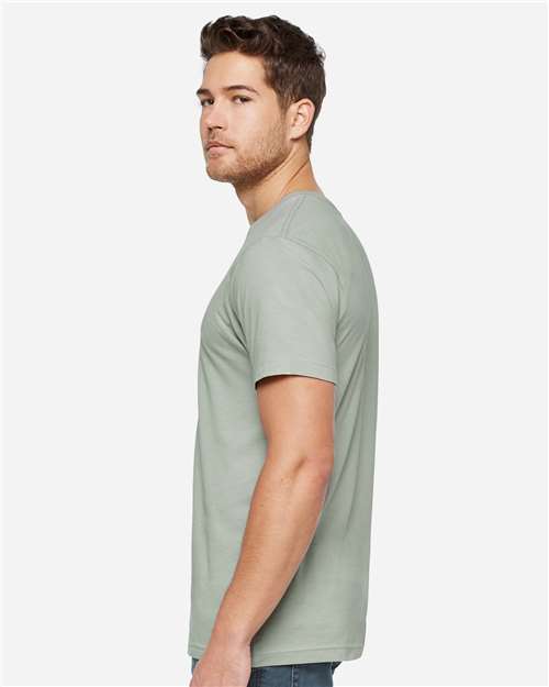 LAT 6901ECO Unisex Eco Jersey Tee - Eucalyptus - model side