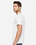 LAT 6901ECO Unisex Eco Jersey Tee - White - model side