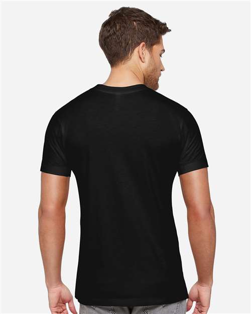 LAT 6904 Unisex Bamboo Tee - Black - model back