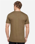 LAT 6904 Unisex Bamboo Tee - Coyote Brown - model back
