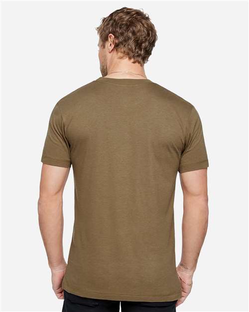 LAT 6904 Unisex Bamboo Tee - Coyote Brown - model back
