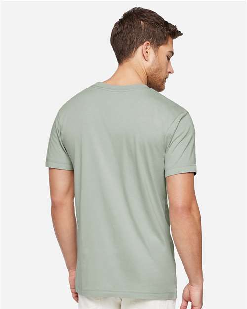 LAT 6904 Unisex Bamboo Tee - Eucalyptus - model back