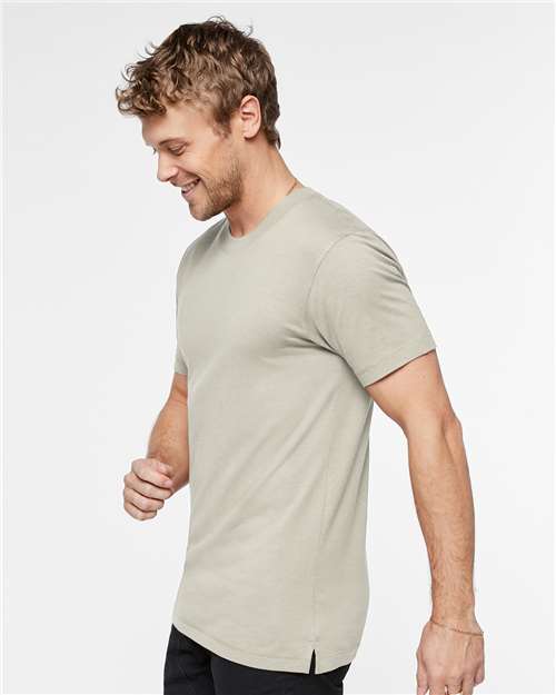 LAT 6904 Unisex Bamboo Tee - Hazel - model side
