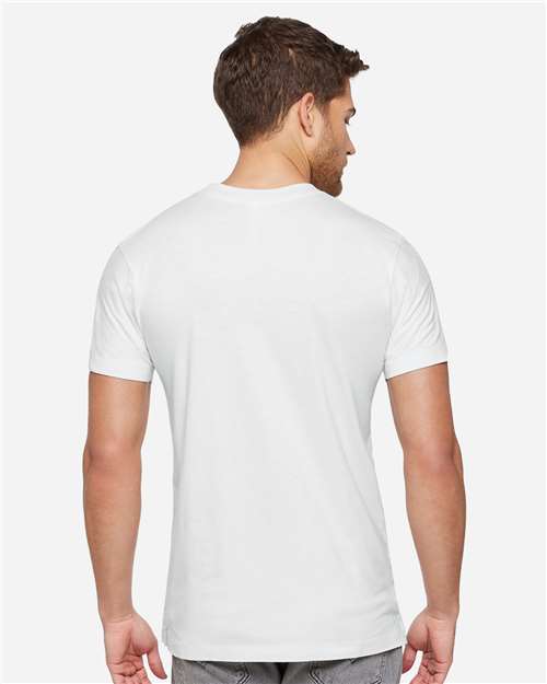 LAT 6904 Unisex Bamboo Tee - White - model back