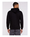 LAT 6927 Unisex Full-Zip Hoodie Sweatshirt - Black - model back