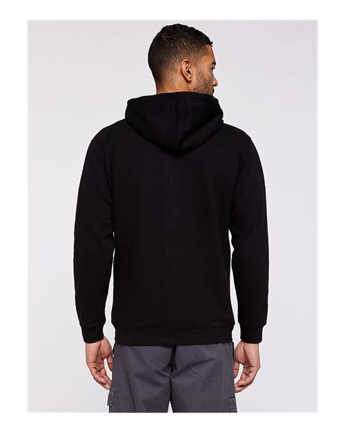 LAT 6927 Unisex Full-Zip Hoodie Sweatshirt - Black - model back
