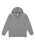 LAT 6927 Unisex Full-Zip Hoodie Sweatshirt - Granite Heather - front