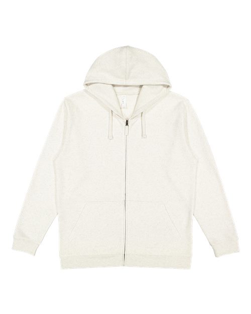 LAT 6927 Unisex Full-Zip Hoodie Sweatshirt - Natural Heather - front