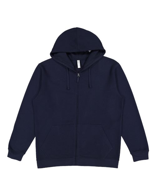 LAT 6927 Unisex Full-Zip Hoodie Sweatshirt - Navy - front