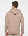 LAT 6936 Unisex Vintage Wash Hoodie Sweatshirt - Weathered Coyote Brown - model back
