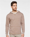 LAT 6936 Unisex Vintage Wash Hoodie Sweatshirt - Weathered Coyote Brown - model front