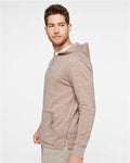 LAT 6936 Unisex Vintage Wash Hoodie Sweatshirt - Weathered Coyote Brown - model side