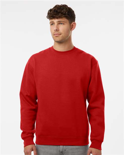 Independent Trading Co. IND3000 Unisex Heavyweight Crewneck Sweatshirt - Red - model front