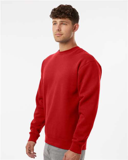 Independent Trading Co. IND3000 Unisex Heavyweight Crewneck Sweatshirt - Red - model side