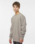 Independent Trading Co. IND3000 Unisex Heavyweight Crewneck Sweatshirt - Cement - model side