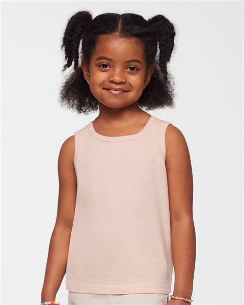 Rabbit Skins 3323 Toddler Fine Jersey Tank - Blush - model front