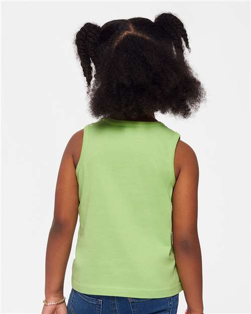 Rabbit Skins 3323 Toddler Fine Jersey Tank - Key Lime - model back