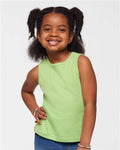 Rabbit Skins 3323 Toddler Fine Jersey Tank - Key Lime - model front