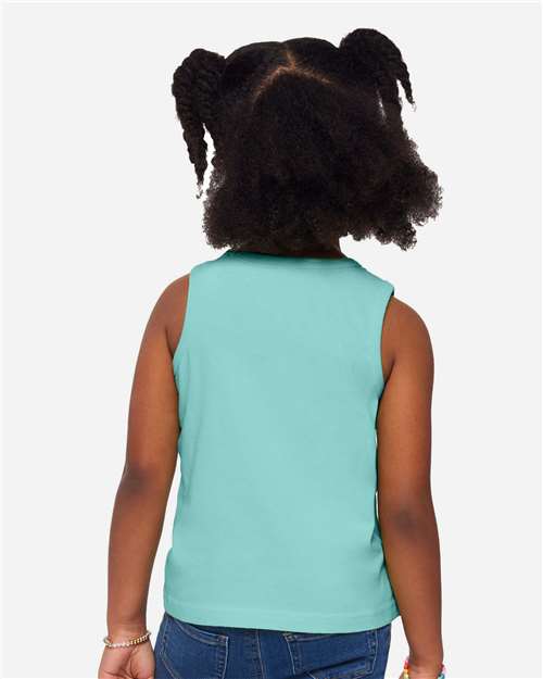 Rabbit Skins 3323 Toddler Fine Jersey Tank - Saltwater - model back