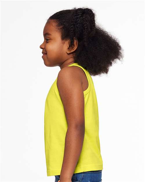 Rabbit Skins 3323 Toddler Fine Jersey Tank - Yellow - model side