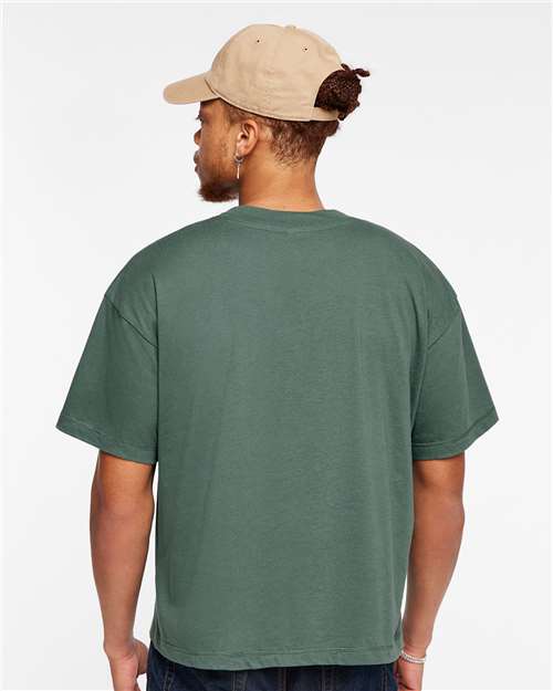 LAT 3520 Unisex Boxy Jersey Tee - Basil - model back