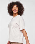 LAT 3520 Unisex Boxy Jersey Tee - Porcelain - model side