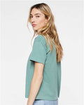 LAT 3520 Unisex Boxy Jersey Tee - Saltwater - model side