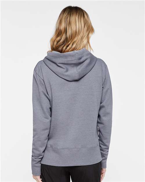 LAT 3536 Women's Vintage Wash Hoodie Sweatshirt - Washed Grey - model back