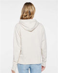 LAT 3536 Women's Vintage Wash Hoodie Sweatshirt - Washed Natural - model back