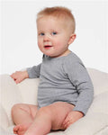 Rabbit Skins 4421 Infant Fine Jersey Long Sleeve Bodysuit - Heather - model front