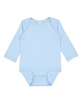Rabbit Skins 4421 Infant Fine Jersey Long Sleeve Bodysuit - Light Blue - front