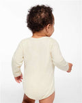 Rabbit Skins 4421 Infant Fine Jersey Long Sleeve Bodysuit - Natural - model back