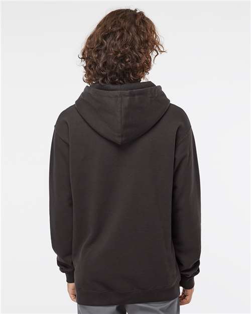 Independent Trading Co. IND4000 Heavyweight Hooded Sweatshirt - Asphalt - model back