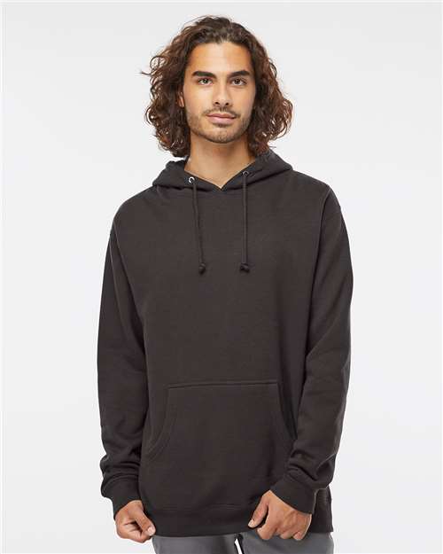 Independent Trading Co. IND4000 Heavyweight Hooded Sweatshirt - Asphalt - model front
