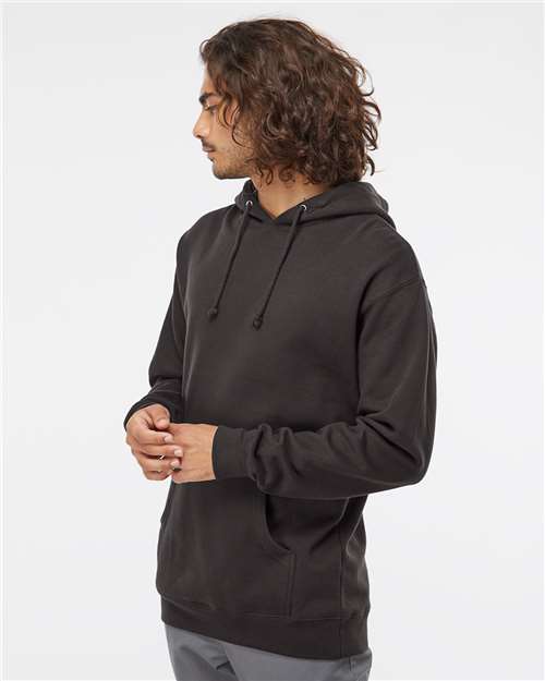 Independent Trading Co. IND4000 Heavyweight Hooded Sweatshirt - Asphalt - model side