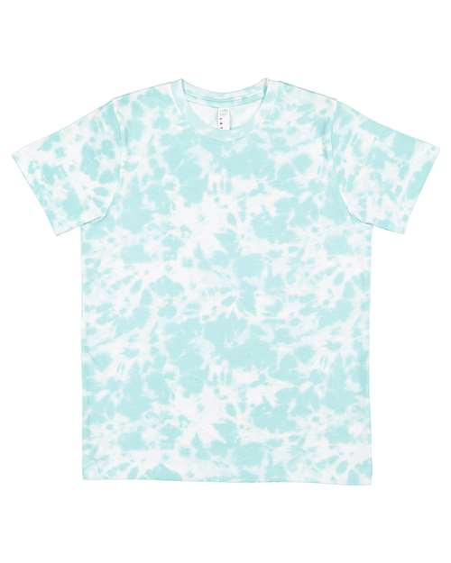 LAT 6101 Youth Fine Jersey Tee - Island Tie Dye - front