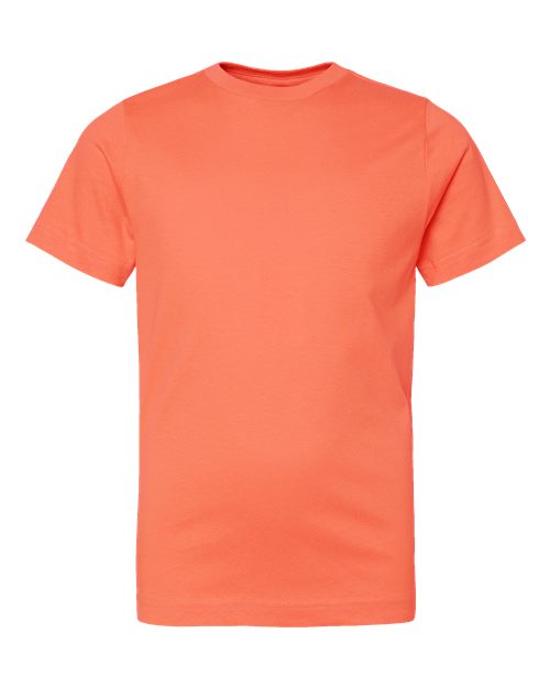 LAT 6101 Youth Fine Jersey Tee - Papaya - front