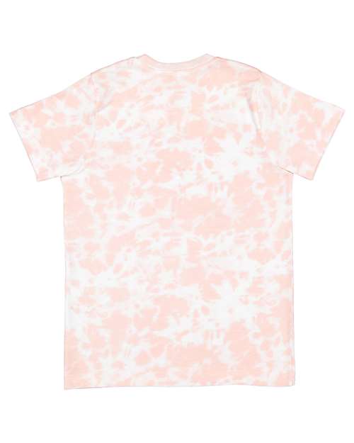 LAT 6101 Youth Fine Jersey Tee - Rose Tie Dye - back