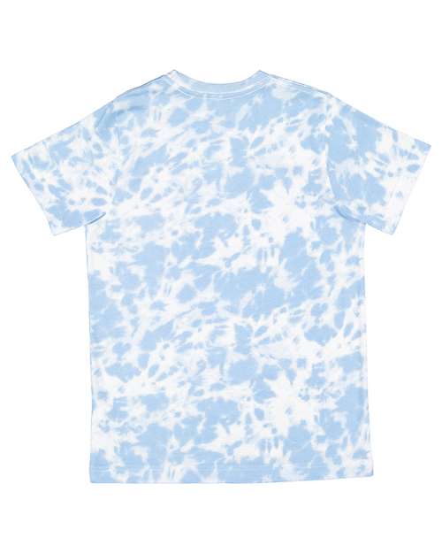 LAT 6101 Youth Fine Jersey Tee - Sky Tie Dye - back