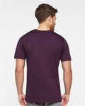 LAT 6901 Unisex Fine Jersey Tee - Plum - model back