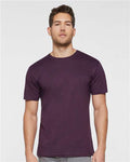 LAT 6901 Unisex Fine Jersey Tee - Plum - model front