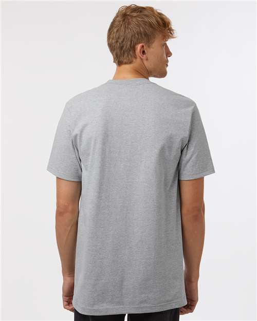 Tultex 299 Unisex Heavyweight Street T-Shirt - Heather Grey - model back